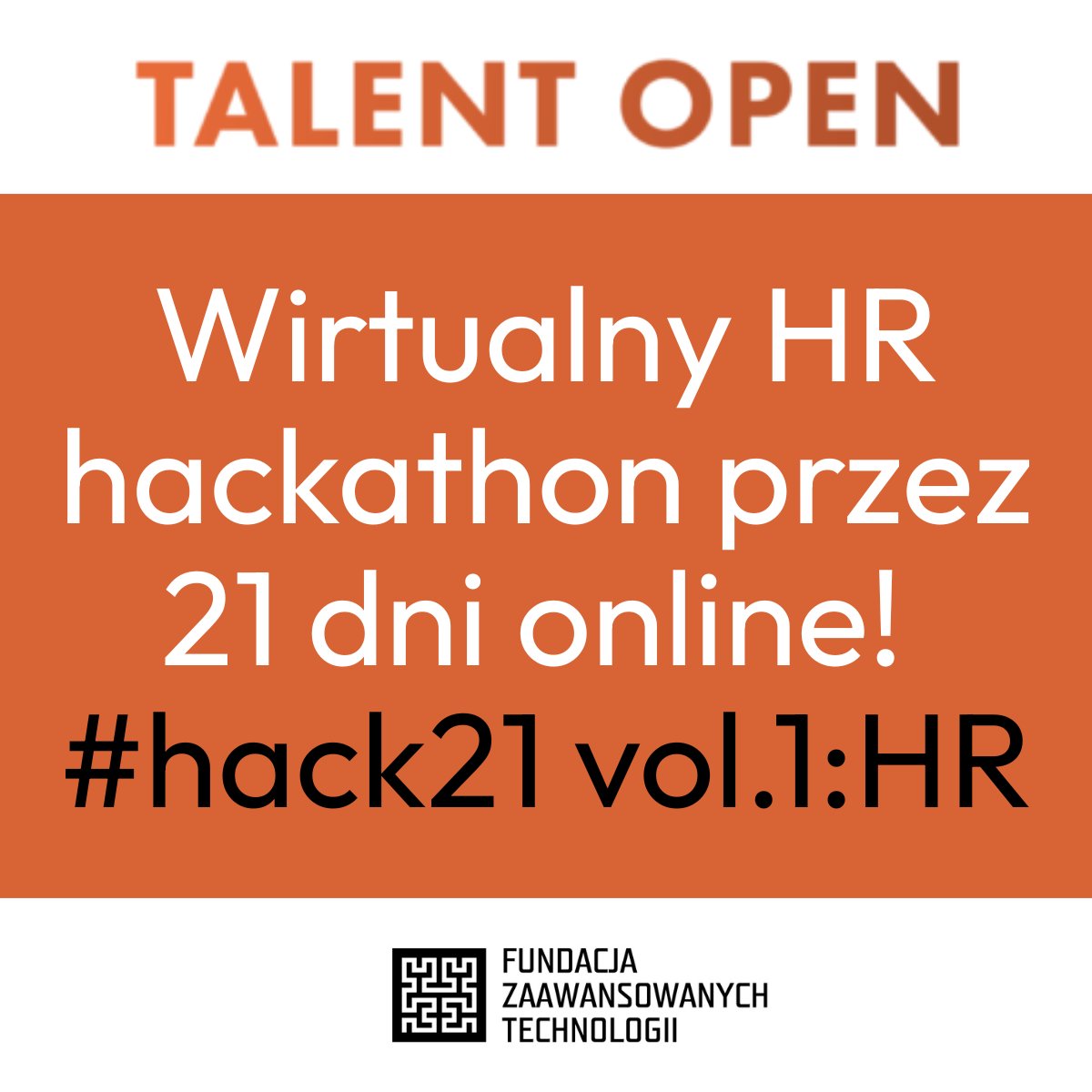 talentopen100's tweet photo. Halo, tutaj #hack21 pora zacząć!

Robimy pierwszy w Polsce, otwarty wirtualny hackathon. Dla każdego, tech/non-tech i z preferencją wieku <99 lat 😉 #noageing Przez 21 dni #3weeks

Tematem przewodnim jest #HR.

Link do strony #hack21 i zapisów:
https://t.co/0YWV8JQL3N https://t.co/j8lNs4Tlnl