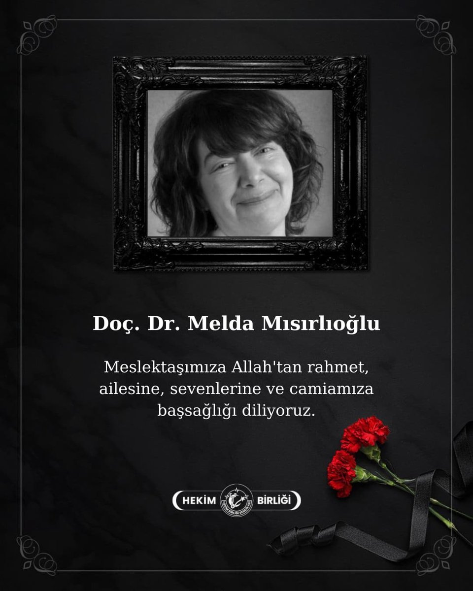 Kırıkkale Üniversitesi Diş Hekimliği Fakültesi Oral Diagnoz ve Radyoloji Bölümü öğretim üyesi, Doç. Dr. Melda Mısırlıoğlu’nun vefatını derin bir üzüntüyle öğrenmiş bulunmaktayız. 

Akademik katkıları ve örnek kişiliğiyle camiamızda saygın bir yer edinen hocamıza Allah’tan rahmet;