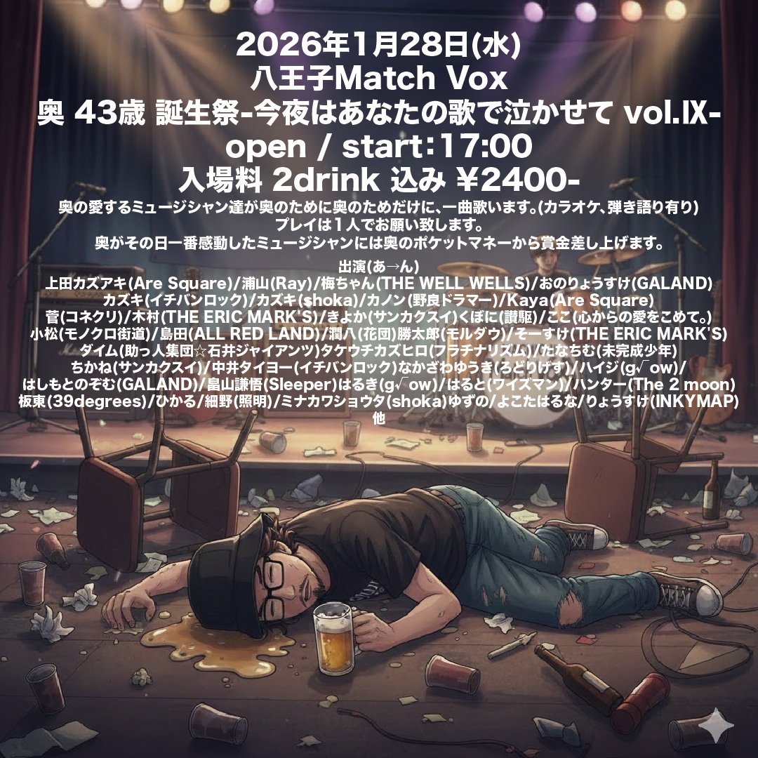 今回はガチの誕生日前日！ 出る人の中で付き合いの長さもかなり上の方