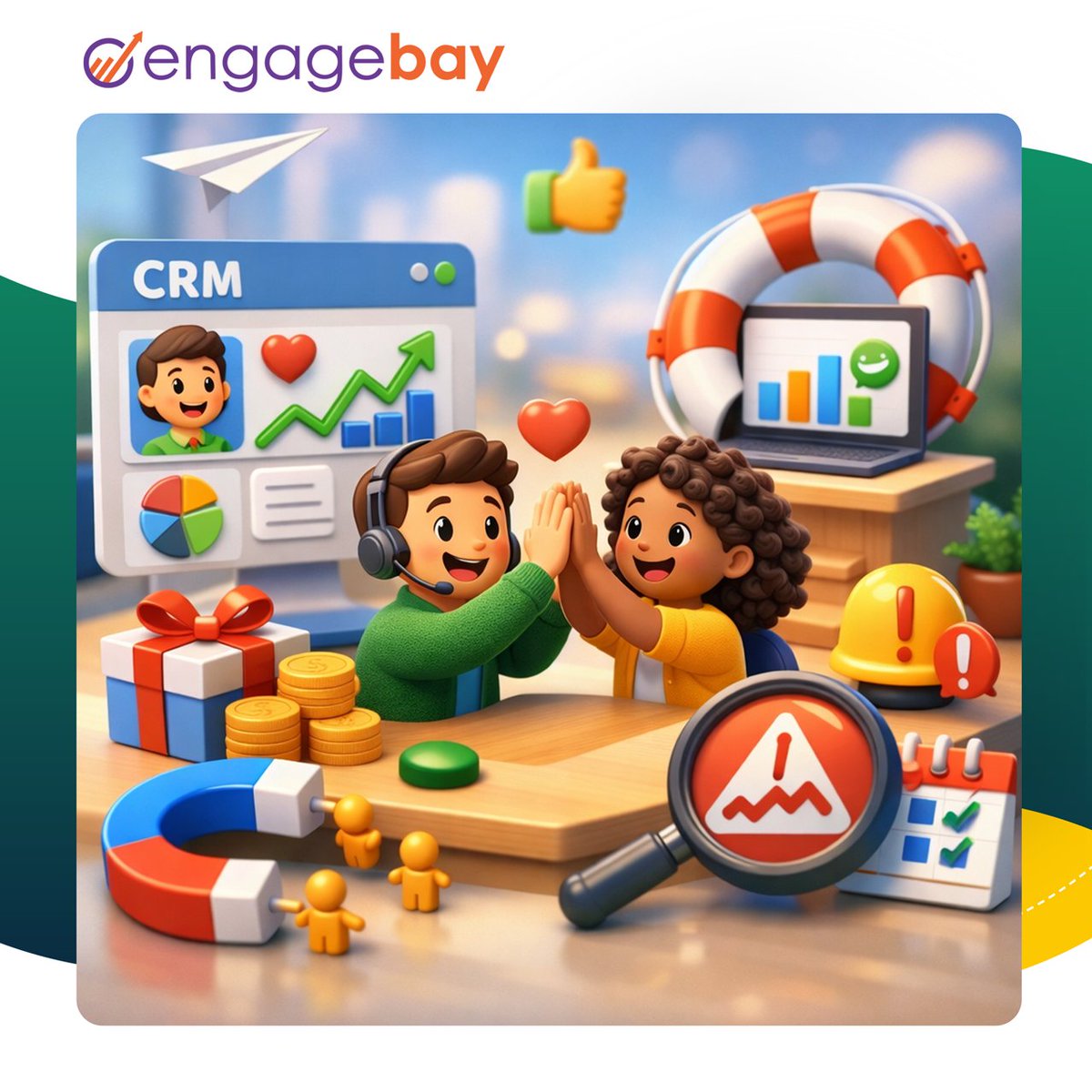 engagebay's tweet image. Top stat: Companies using CRM for retention see 24% longer customer lifetimes.
A CRM isn’t just for leads — it’s for loyalty.

Do you track churn signals?

#CustomerRetention #CRM