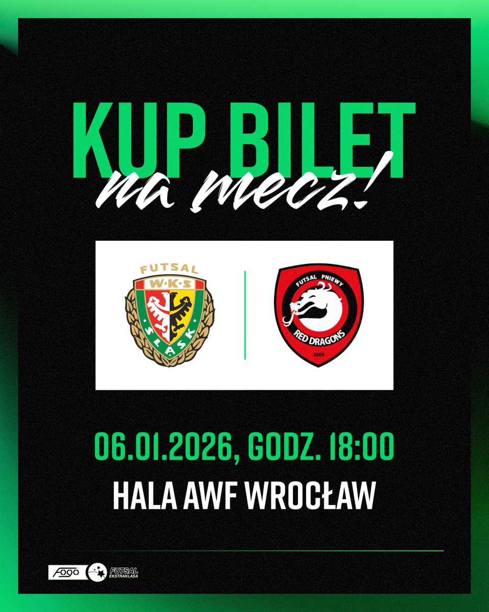 𝐎𝐓𝐖𝐀𝐑𝐂𝐈𝐄 𝟐𝟎𝟐𝟔 𝐑𝐎𝐊𝐔 𝐖 𝐃𝐎𝐌𝐔! 🥳

W nowym roku mamy sporo do udowodnienia. W Pniewach zremisowaliśmy 2:2, we Wrocławiu liczy się tylko zwycięstwo! Wspierajcie nas w kolejnym wyzwaniu! 💪

BILETY ➡️ tiny.pl/ckwb_nxh
WYDARZENIE ➡️ tiny.pl/vpyydzy9