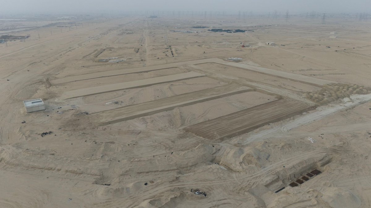 بدأت تتضح ملامح مدينة #جنوب_سعد_العبدالله وانجازات الشركة الصينية