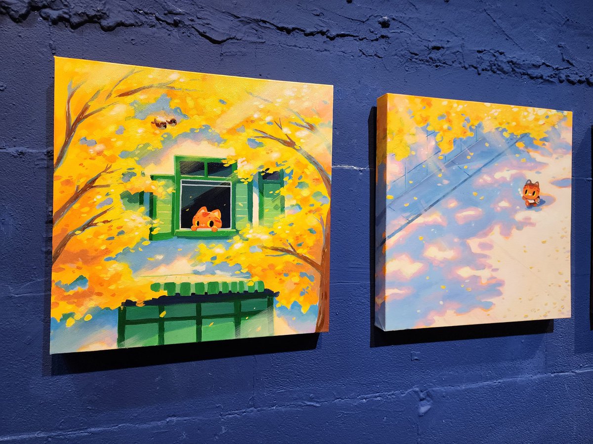 ตอนนี้มีผลงาน ภาพวาดบนแคนวาส จัดแสดงอยุ่ที่ MeArt gallery ชั้น 2 Rivercity  นะคะ 😊✨️
 ไปร่วมจอยๆ group exhibition cat of the year เป็น set ที่เน้นแสงๆ 
แสดงจนถึงวันที่ 18 ม.ค. ค่ะ แวะมาดูรูปจริงได้นะคะ 🙏☺️