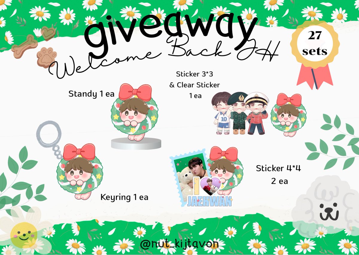 nut_kijtavon's tweet photo. 🎁 Giveaway 27 sets for WIN:D~🍃✨

#김재환 #KIMJAEHWAN #คิมแจฮวาน https://t.co/eVf924t5AZ