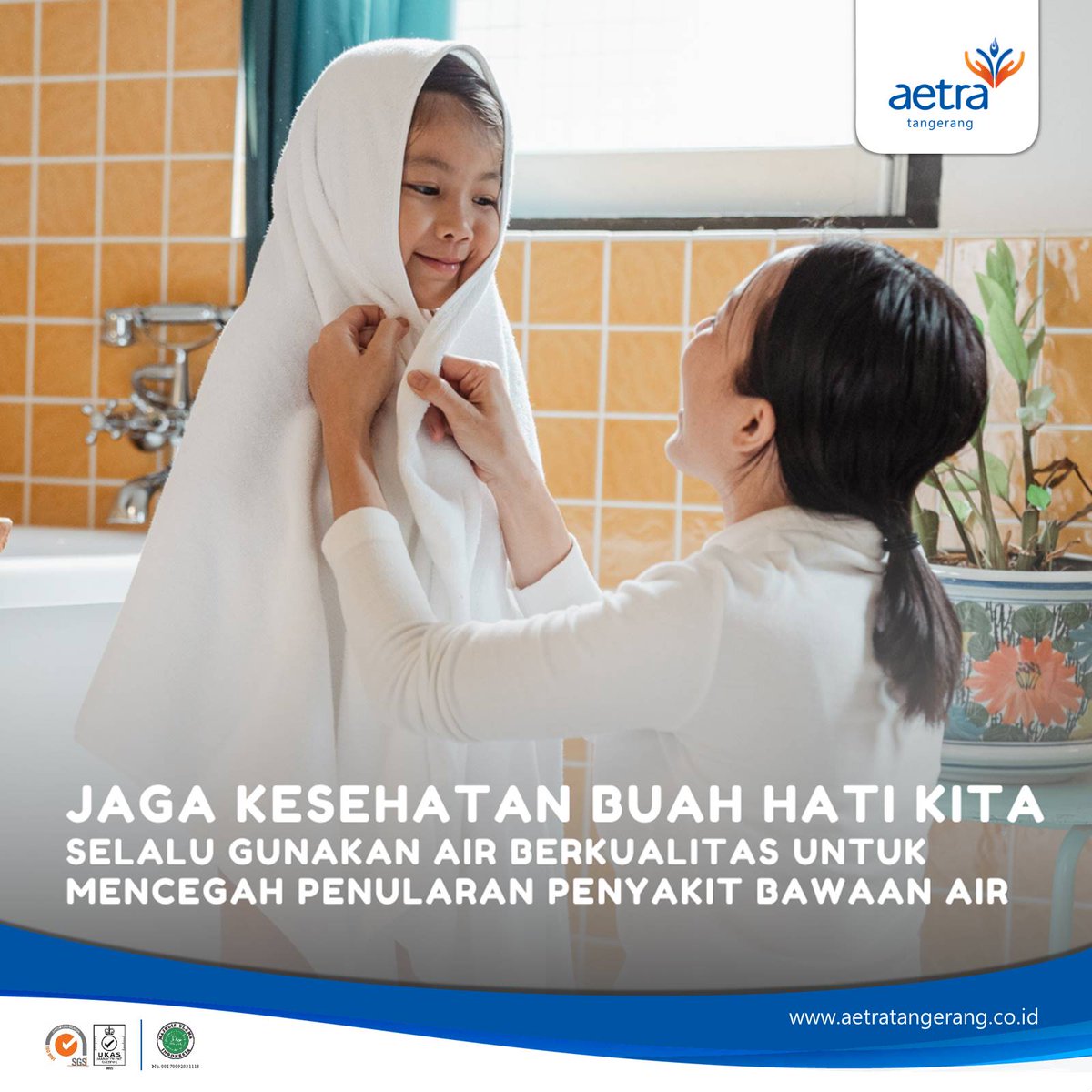 Anak-anak terutama sangat rentan terkena penyakit bawaan air, seperti misalnya diare yang merupakan salah satu penyebab kematian balita terbesar di dunia. Oleh karena itu kita harus memastikan air yang kita pergunakan sehari-hari telah terjamin keamanan maupun kesehatannya.