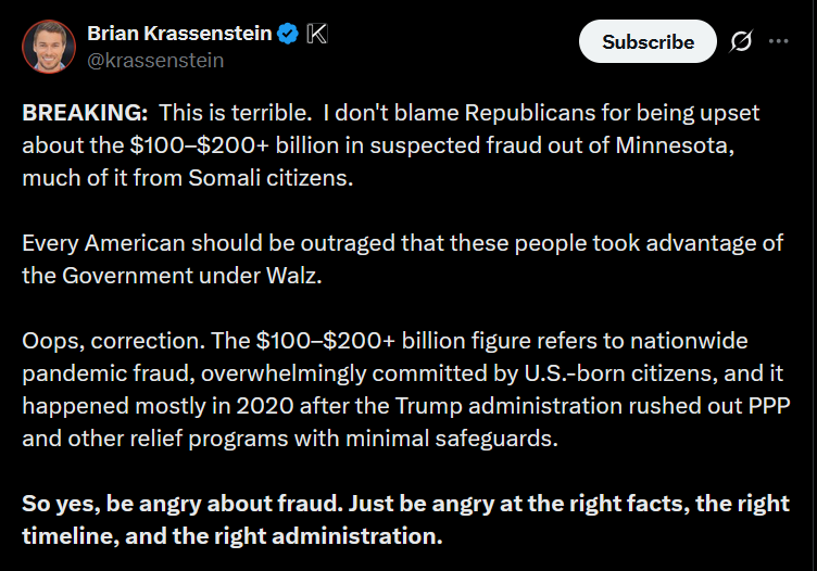 He's not upset about the fraud.
He's upset that the fraud wasn't FOR more immigrants.