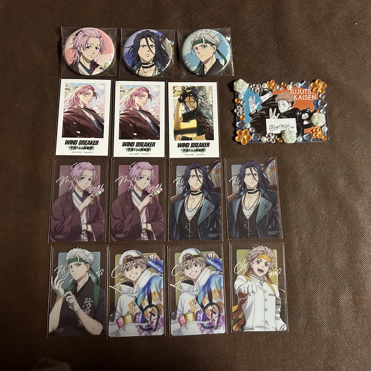 交換 wind breaker ウィンブレ ウィンヒロ 缶バッジ フォト風カード