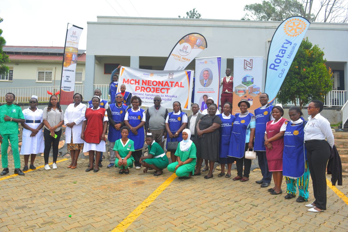 MasakaPostNews's tweet photo. Rotary Clubs of Masaka, Uganda and Hassfurt, Germany join hands in partnership with Hotel Next, Masaka to donate Neonatal Equipment to boost MCH care and reduce infant mortality at Masaka Regional Referral Hospital. https://t.co/QRWRRmacbp