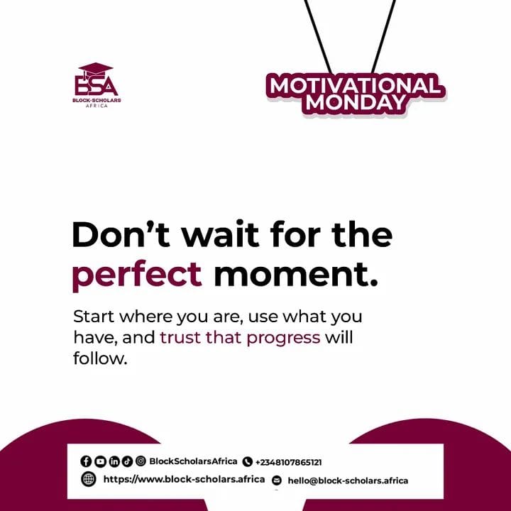BlockScholars_A's tweet photo. The perfect moment isn’t coming.
What is here is your opportunity to begin.

Start where you are. Trust the process.
Your growth depends on it. ✨
#MotivationalMonday #BSA #ConsistencyWins #TakeTheFirstStep https://t.co/a0Pp5S3YQU