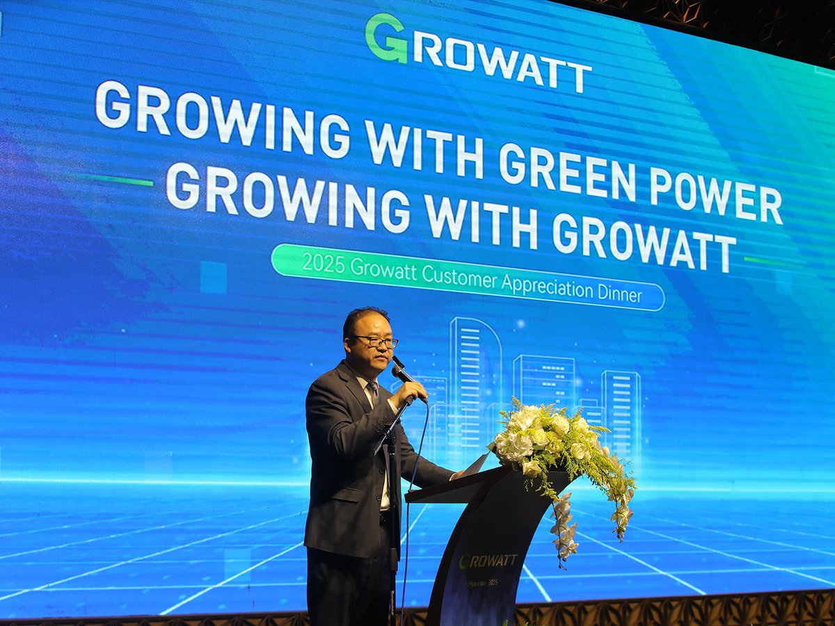 GrowattInverter's tweet photo. Together with our local partners, distributors, and industry friends, Growatt held a roadshow in Myanmar to outline the future of solar and energy storage in Myanmar. Thank you to everyone who joined us!Β
Stay updated: https://t.co/qLXdthe1Cc
#Growatt #SolarMyanmar https://t.co/VtDIyNawmn