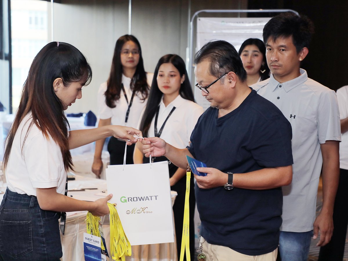 GrowattInverter's tweet photo. Together with our local partners, distributors, and industry friends, Growatt held a roadshow in Myanmar to outline the future of solar and energy storage in Myanmar. Thank you to everyone who joined us!Β
Stay updated: https://t.co/qLXdthe1Cc
#Growatt #SolarMyanmar https://t.co/VtDIyNawmn