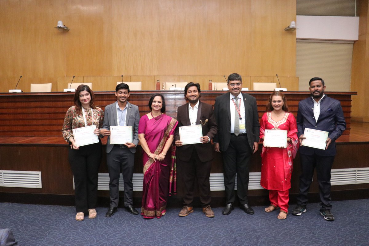 diaspora_india's tweet photo. Dr. Neena Malhotra, Secretary (South), with the participants of the 84th Know India Programme from Myanmar, New Zealand and Portugal during the Valedictory Session.
#84thKIP #KnowIndiaProgramme #ValedictorySession https://t.co/ibgEl5LInS