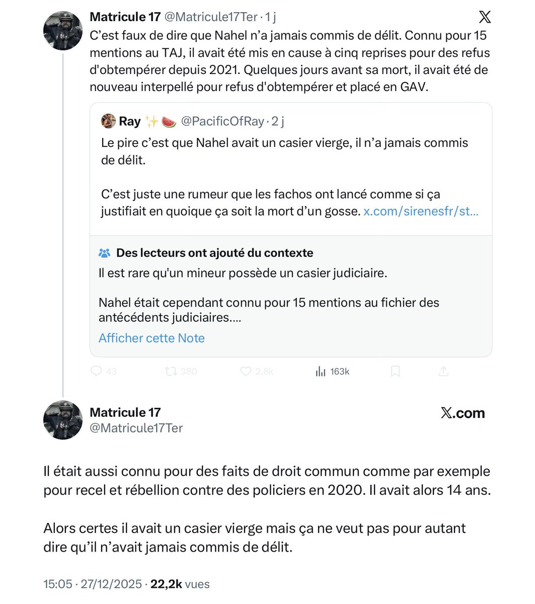 Maitre_Eolas's tweet image. Et demain, quand ils auront fini de faire ses poubelles, on apprendra que Nahel triait mal ses déchets.
Tout ça pour vous faire arriver à la conclusion logique : le collègue, il a bien fait de le tuer, pas vrai ?