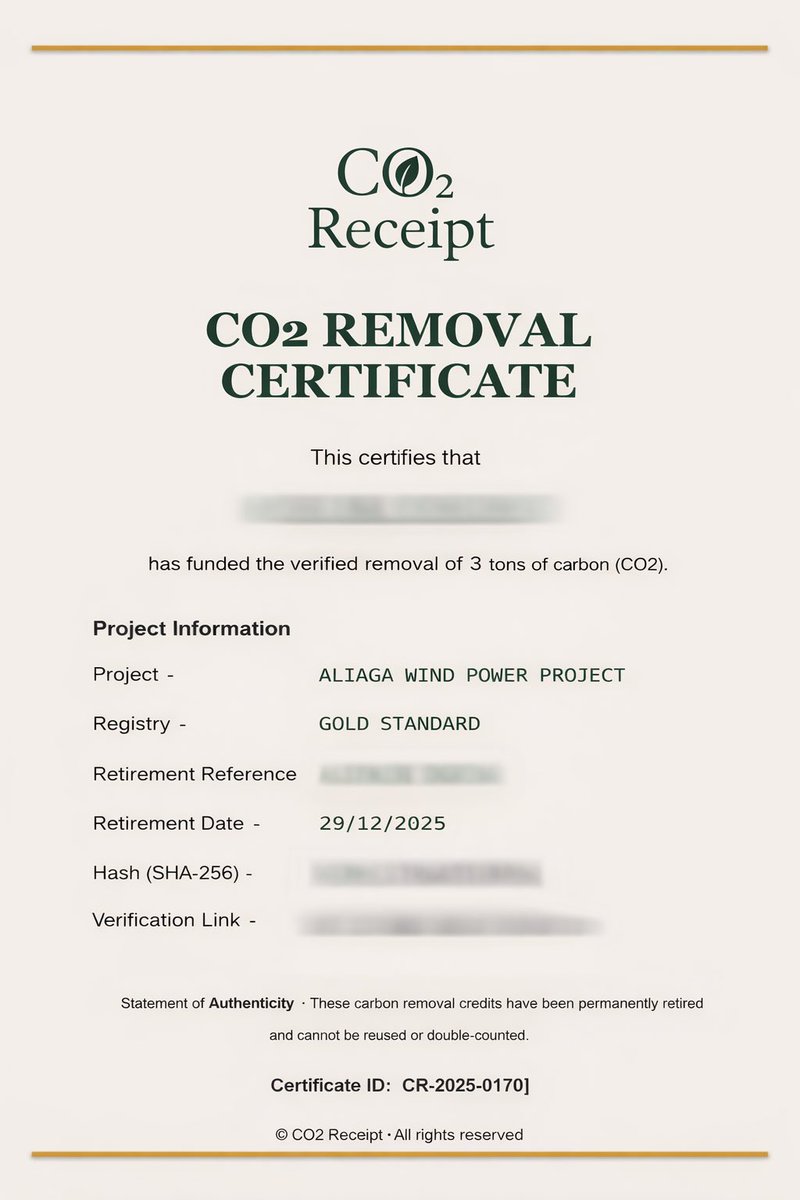 CO2 Receipt tweet media