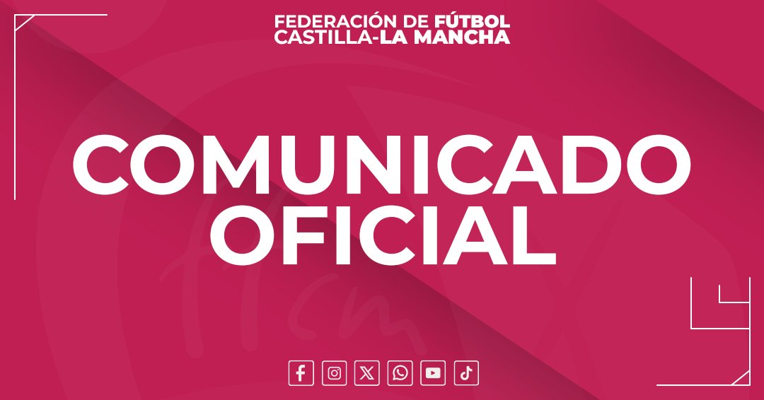 📋 𝐂𝐨𝐦𝐢𝐬𝐢𝐨́𝐧 𝐀𝐧𝐭𝐢𝐯𝐢𝐨𝐥𝐞𝐧𝐜𝐢𝐚

🔗 ffcm.es/pnfg/NNws_ShwN…

#somosCLM | #fútbolCLM | #futsalCLM | #entrenadoresCLM | #árbitrosCLM