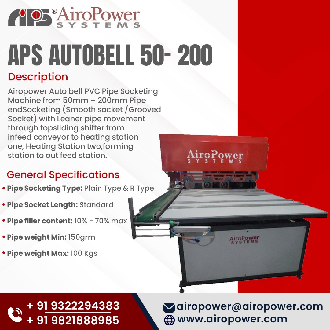 AiroPower1's tweet image. 🏗️ APS Autobell 50–200 | Precision Pipe Socketing Made Easy

📢 Contact us today!
 📞 Call: +91 9322294383 | +91 9821888985
 📧 Email: airopower@airopower.com
 🌐Website: airopower.com
.
.
#AiroPowerSystems #APSAutobell #PipeSocketingMachine #PVCPipeMachinery