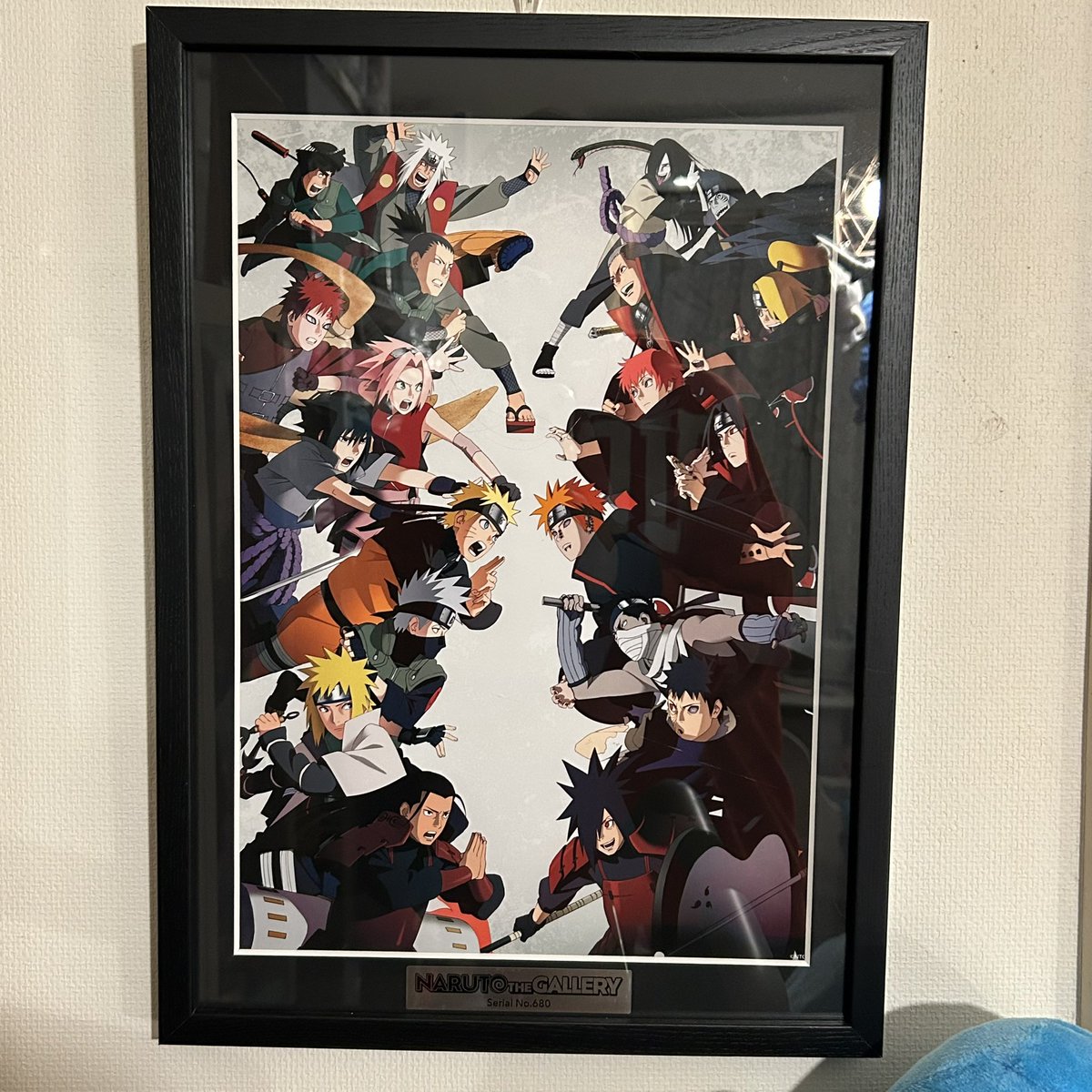 NARUTO THE GALLERYでお迎えしたシリアルナンバーつきの額装アート