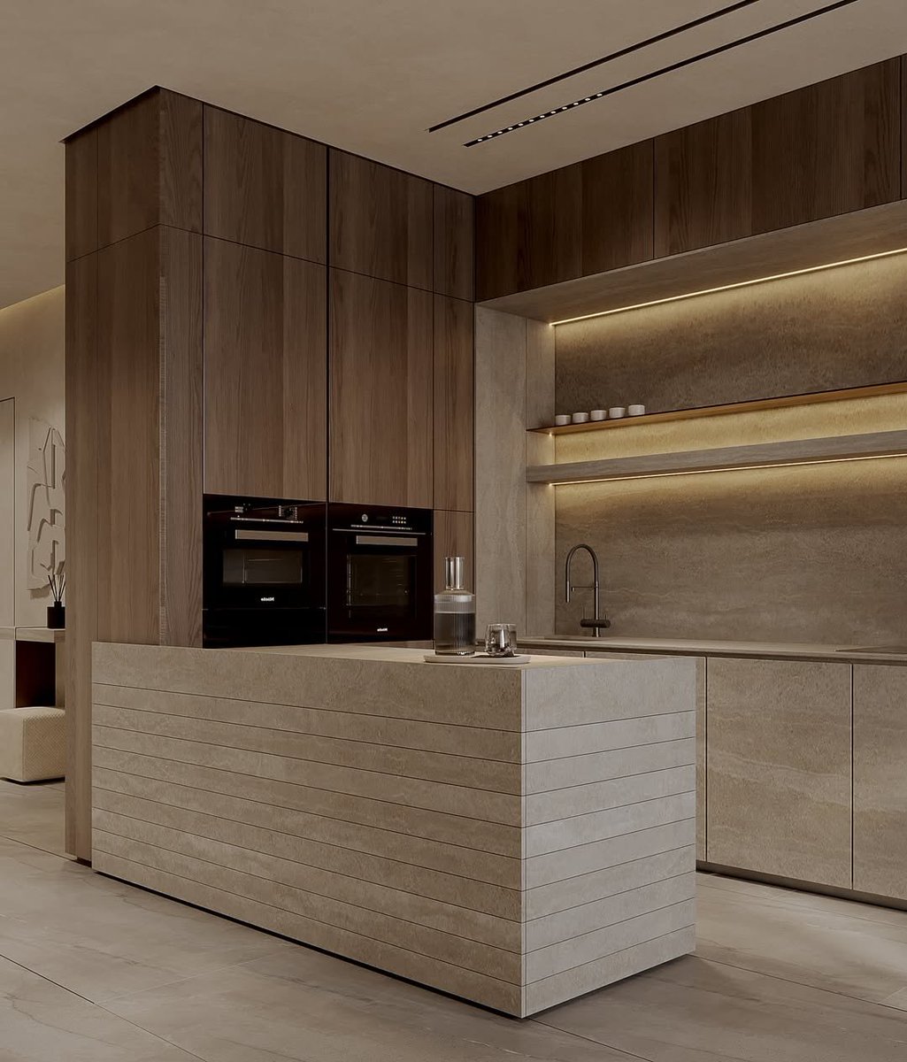 Biggie_kitchen's tweet image. – Stone island
– Layered geometry
– Warm wood backdrop

Minimal

#stoneisland #travertinekitchen 
#customstone #minimalinterior