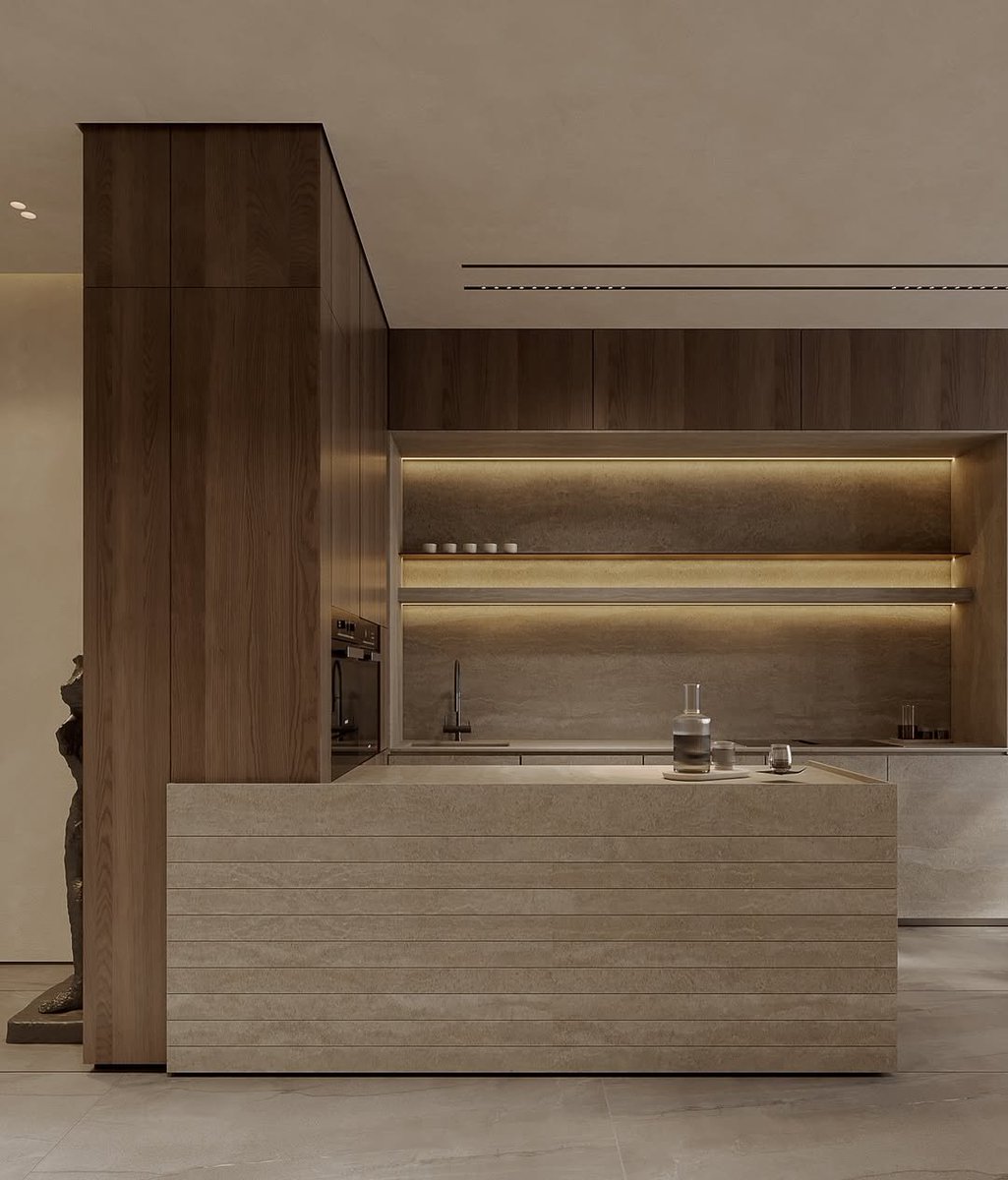 Biggie_kitchen's tweet image. – Stone island
– Layered geometry
– Warm wood backdrop

Minimal

#stoneisland #travertinekitchen 
#customstone #minimalinterior