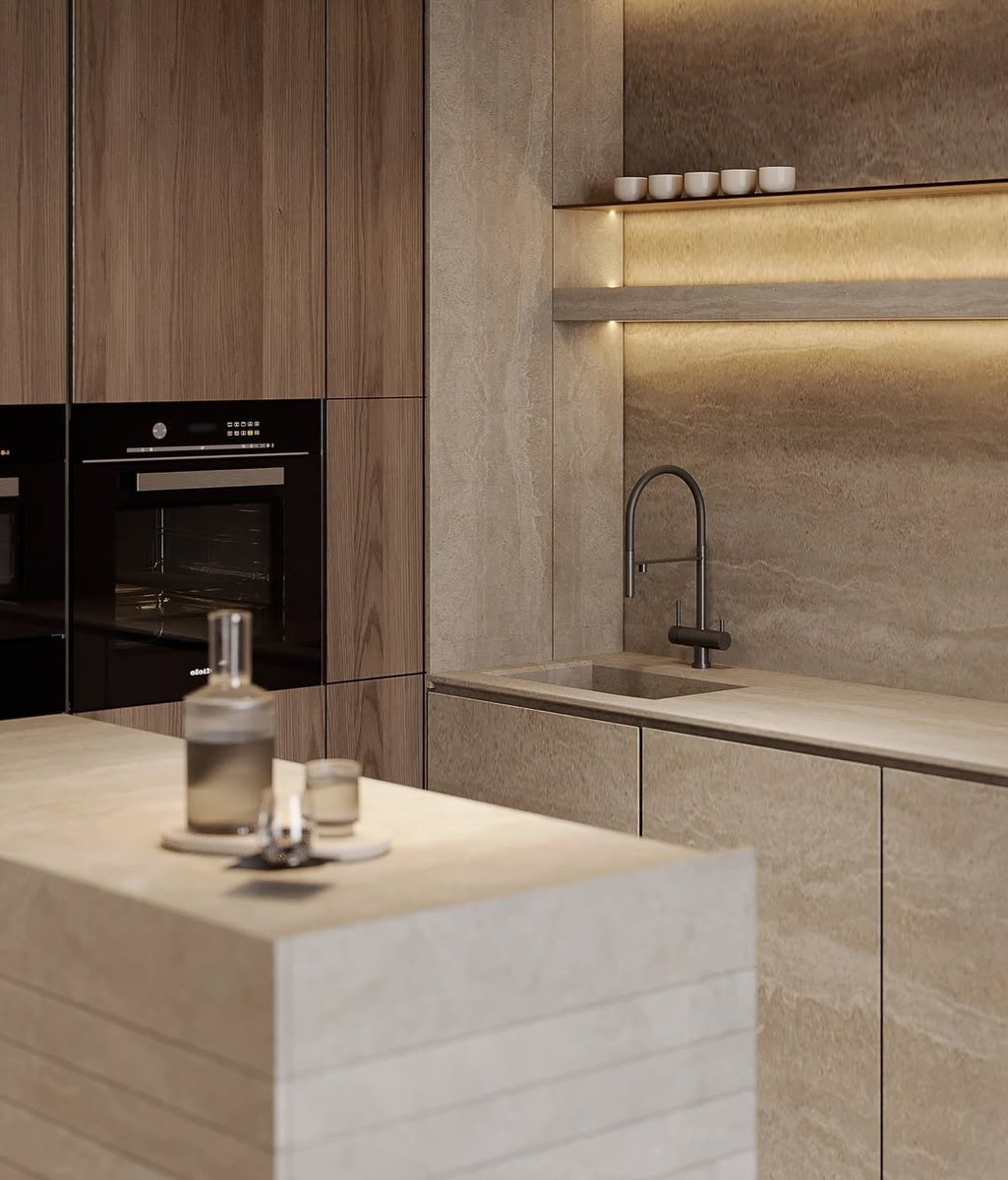 Biggie_kitchen's tweet image. – Stone island
– Layered geometry
– Warm wood backdrop

Minimal

#stoneisland #travertinekitchen 
#customstone #minimalinterior