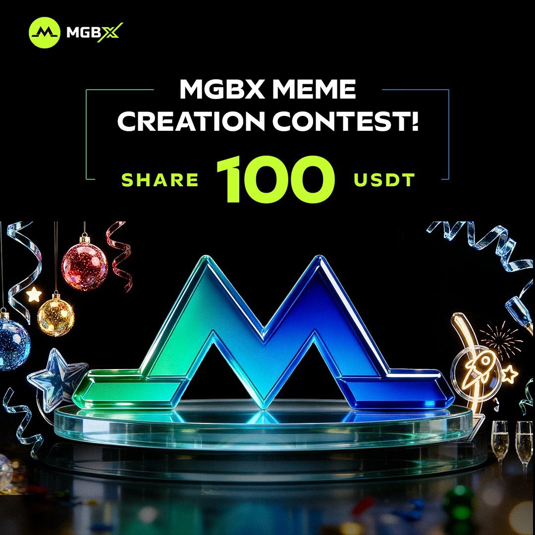Earn from 100 USDT by creating a MGBX meme.

The MGBX Meme Creation Contest is live.
Only a few days left to 2026, and MGBX is kicking off the New Year with fresh community memes.

Rewards
• Total pool — 100 USDT
• 1st place — 40 USDT
• 2nd–3rd place — 40 USDT shared
• 2