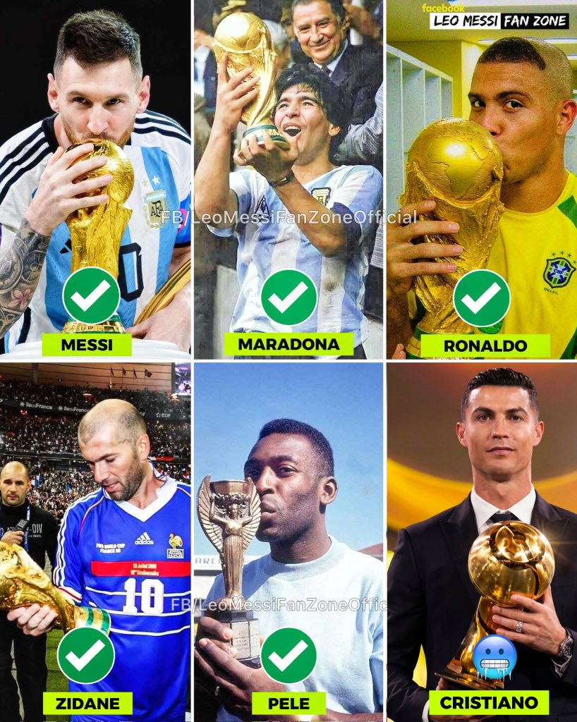 🇧🇷 Pele retired at 37 after playing 2 World Cup finals &amp; won the cup 3 times! 

🇦🇷 Maradona retired at 37 after playing 2 World Cup finals &amp; won it 1 time! 

🇧🇷 Original Ronaldo retired at 35 after playing 2 World Cup finals &amp; won it 2 times! 

🇫🇷 Zidane retired at 34 after