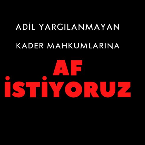 ➡️İnfazla Oynadınız

➡️Paketler Yaptınız

➡️Sözler Verdiniz

Ama Ortaya Çıkan Adaletsizlik Daha da  Büyük Oldu

Cezaevleri Ağzına Kadar Dolu, Aileler Dağıldı,Çocuklar Babasız Büyüyor‼️

Hala Bekleyin Diyorsunuz‼️

Bekliyoruz Ama👇

Artık Meclisten AFBekliyoruz
<a href="/RTErdogan/">Recep Tayyip Erdoğan</a>