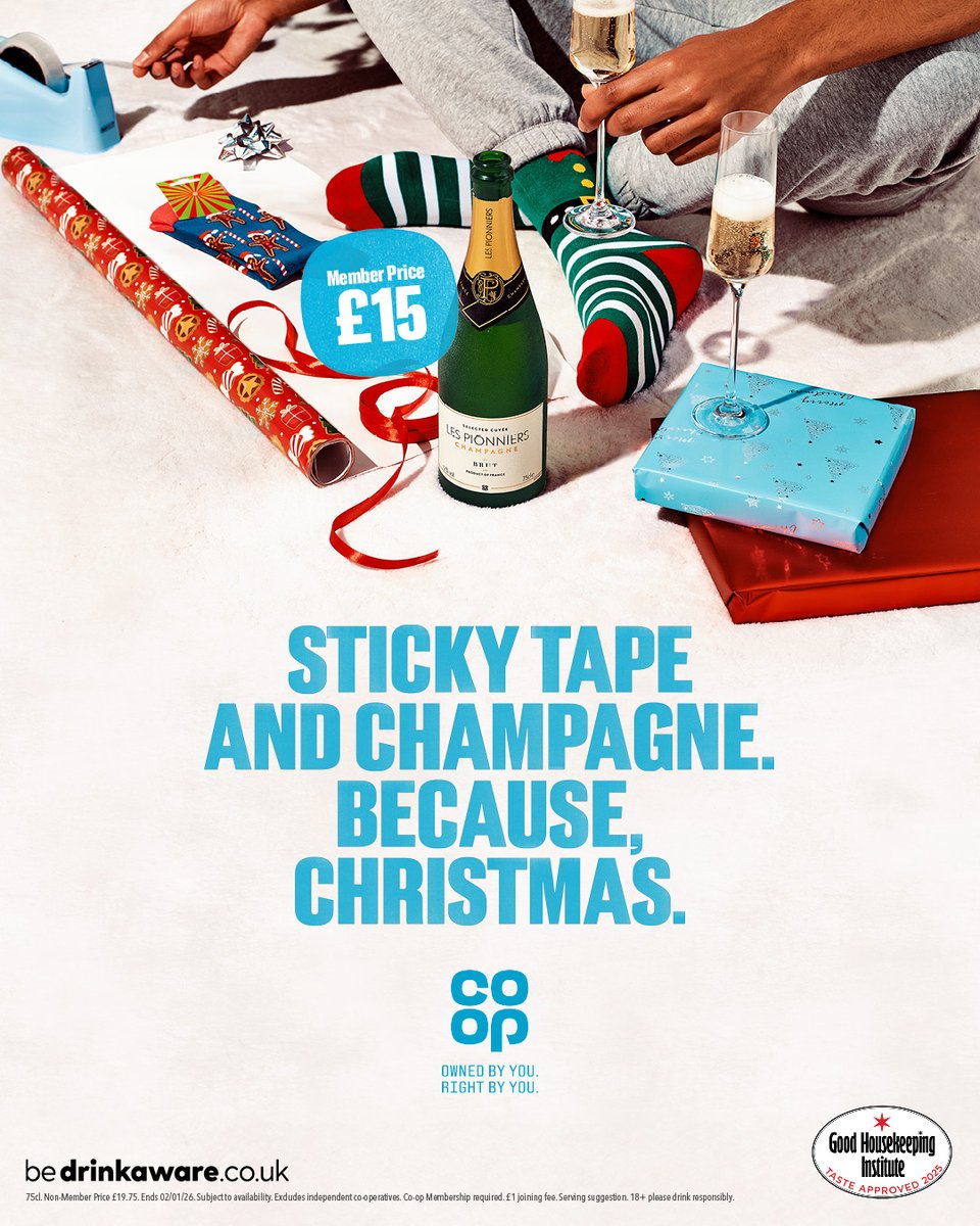 £15 for <a href="/coopuk/">Co-op</a> Members, cheers to that 🥂 Celebrate in style with Les Pionniers Non Vintage Champagne 🎉