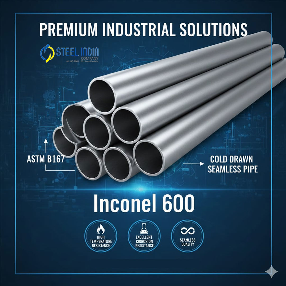 Steel_India_Co_'s tweet image. Cold Drawn ASTM B167 Inconel 600 Seamless Pipe – engineered for high-temperature strength, corrosion resistance, and long-term reliability in demanding industrial applications. 

#Inconel600 #Steelindiaco #ASTMB167 #SeamlessPipe #ColdDrawn #NickelAlloy #HighTemperatureAlloy