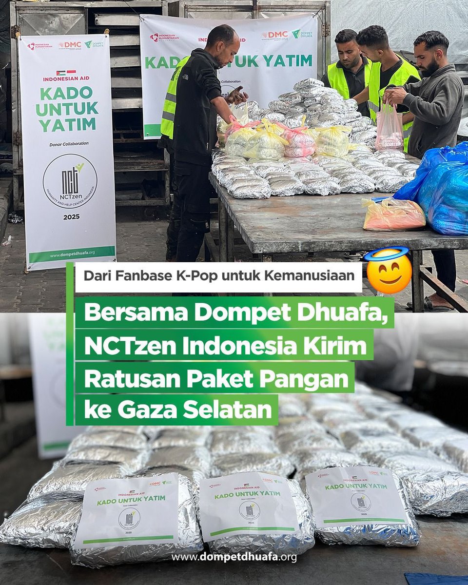 greencitzen's tweet photo. Bantuan kemanusiaan dari NCTzen Indonesia untuk Palestina melalui NCTzen Humanity telah disalurkan oleh Dompet Dhuafa.

Donasi ini merupakan donasi kemanusiaan pada periode Q1-Q2 2025. 

Terima kasih untuk sijeuni waijeni yang telah berdonasi.

source : ig @dompetdhuafaorg https://t.co/Je53k7tlzH