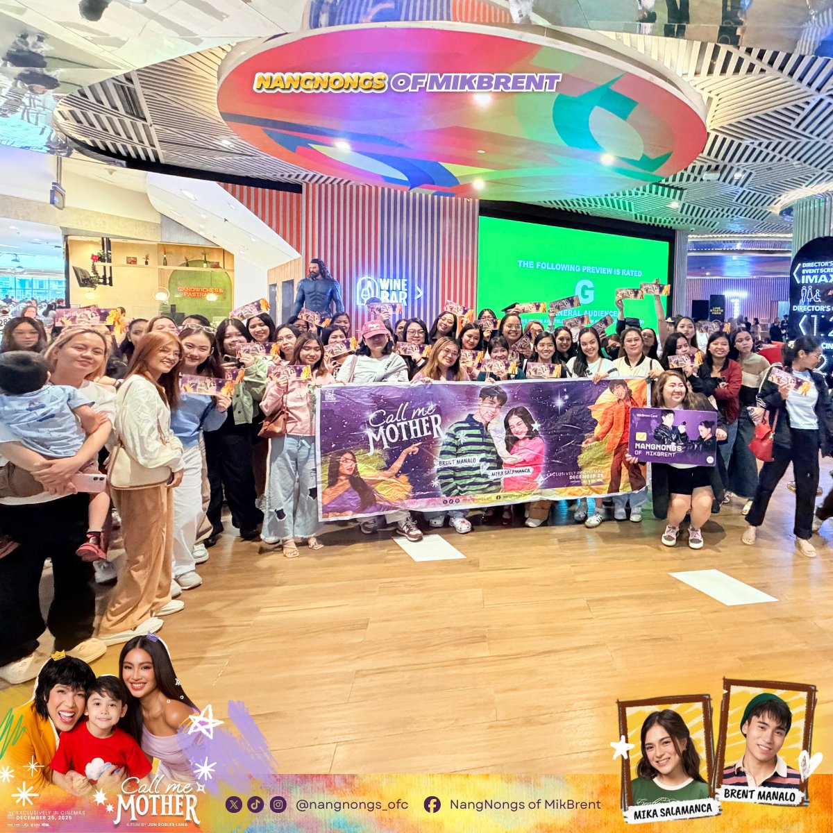 nangnongs_ofc's tweet photo. That’s a wrap! 🎬💜

Our back-2-back FREE Block Screenings have officially come to an end. Thank you so much to everyone who shared their time and effort with us today!

We hope you enjoyed the afternoon watching #CallMeMother and seeing MikBrent in person! 💜✨

— NangNongs of MikBrent💳

MENTIES BLOCKSCREENING DAY
MENTIES BLOCKSCREENING DAY
