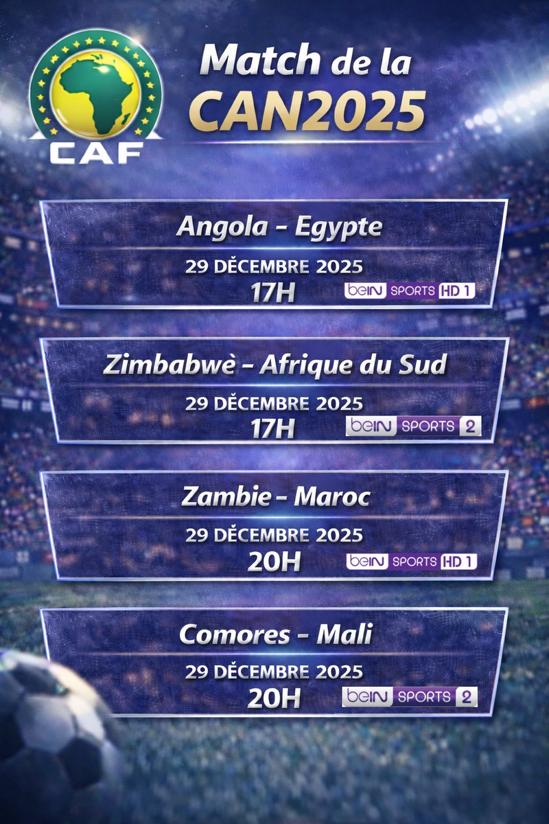 ScoreEnLive's tweet image. Match de la #CAN2025