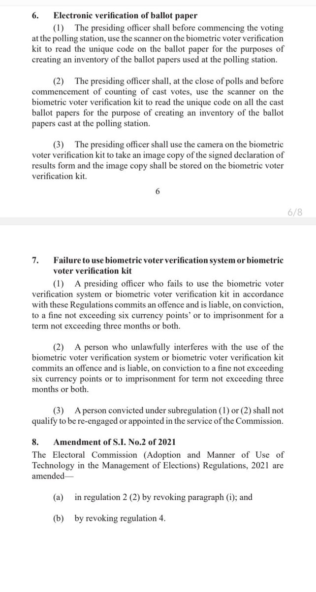 SilverKayondo's tweet photo. The Minister of Justice & Constitutional Affairs has issued the Electoral Commission (Adoption & Manner of Use of Biometric Voter Verification System) Regulations, 2025
These augment the 2021 Regulations pertaining to use of #technology in #elections
#Uganda #biometrics #BVVS https://t.co/mA8kGerhnW