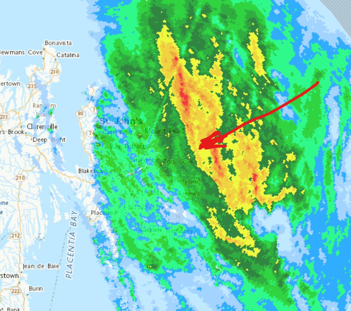 Here comes the freezing rain.