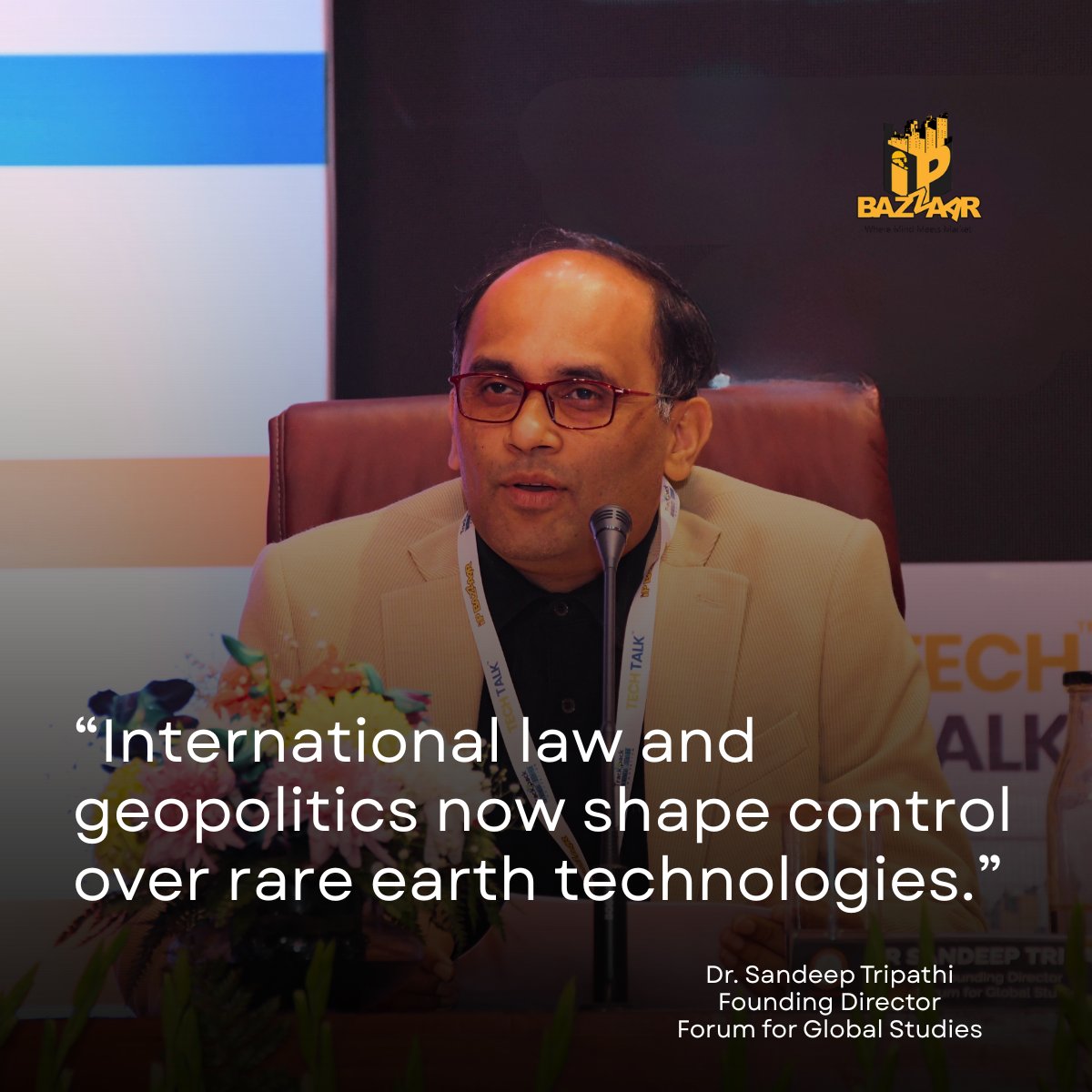 ipbazzaar's tweet photo. At Tech Talk™: Minerals That Matter, Dr. Sandeep Tripathi shared insights on international law, geopolitics, and China’s influence over rare earth minerals and technologies.

For More Insights - https://t.co/jObxtHHewX

#MineralsThatMatter #Geopolitics #CriticalMinerals https://t.co/4UnUTZRZVX