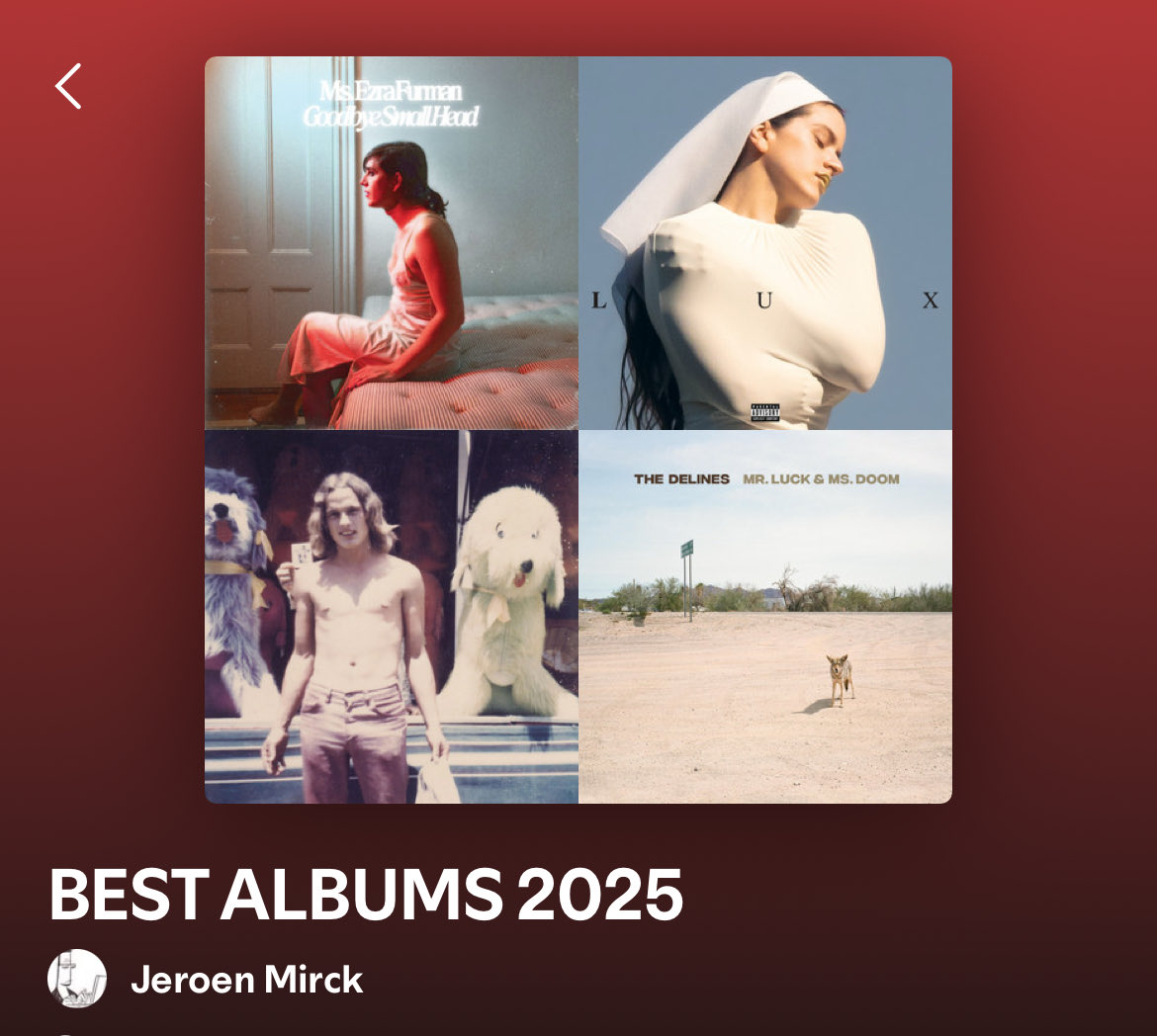 Dit is mijn jaarlijst met de #muziek die mij het meest raakte in 2025. Soms rauw en stoer, meestal juist klein en breekbaar. Want zo’n jaar was het voor mij. Ik dank de artiesten voor hun muziek en wens jullie toe er ook van te genieten. 

Hier mijn lijst: linkedin.com/pulse/beste-al…