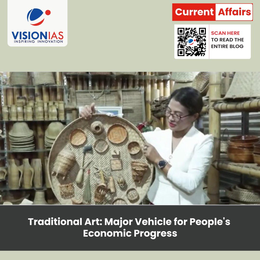 Vision_IAS's tweet image. Traditional Art: Major Vehicle for People’s Economic Progress

👉 Read more at: visionias.in/blog/current-a…

#MannKiBaat #TraditionalArts #IndianHeritage #WomenLedDevelopment #RuralEconomy #NABARD #VisionIAS #UPSCCurrentAffairs