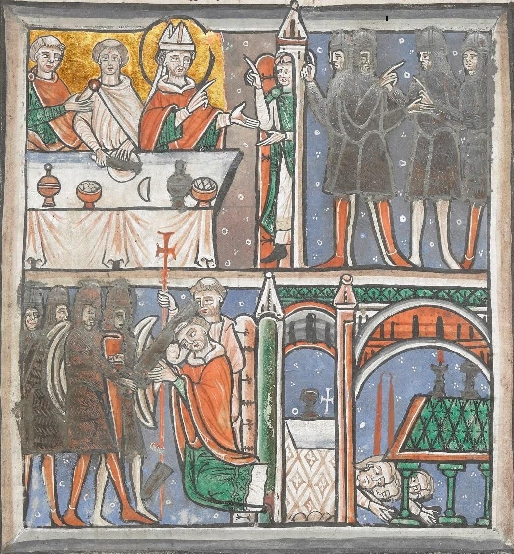 TheHistoryPress's tweet image. #OTD in 1170, Henry II's soldiers murder #ThomasBecket, #ArchbishopofCanterbury, at the altar of his cathedral.⛪✝️ Discover his full life and legacy here: buff.ly/HzFevaz (@BritishMuseum)
