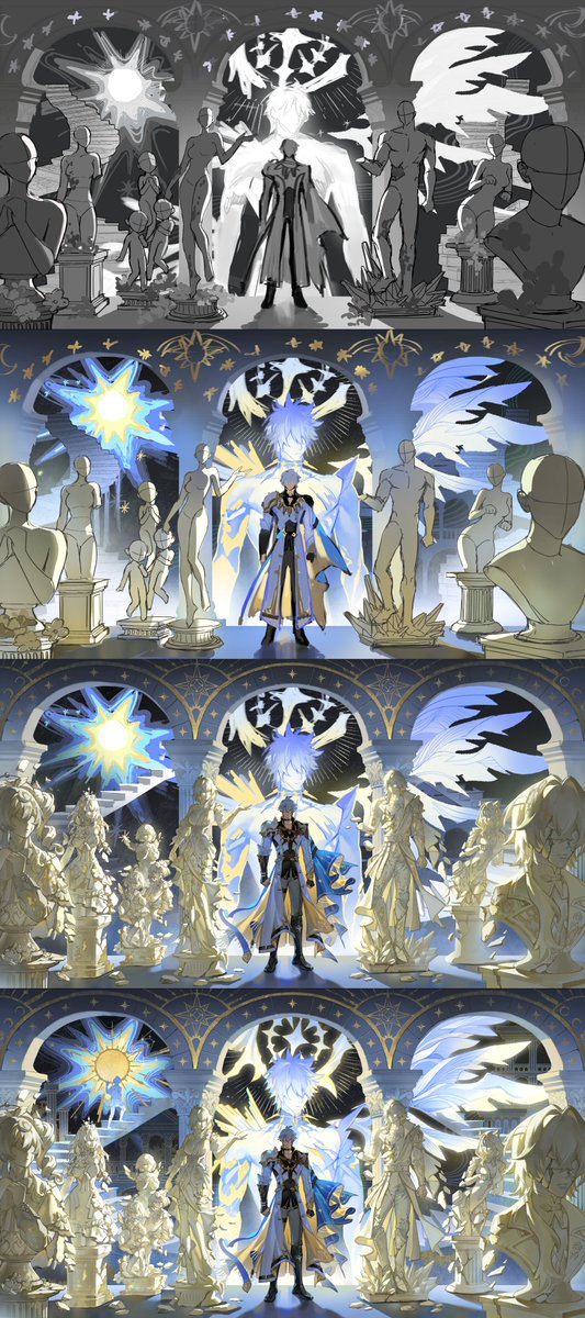 Muoimuoi_'s tweet image. Some of my work process 👐