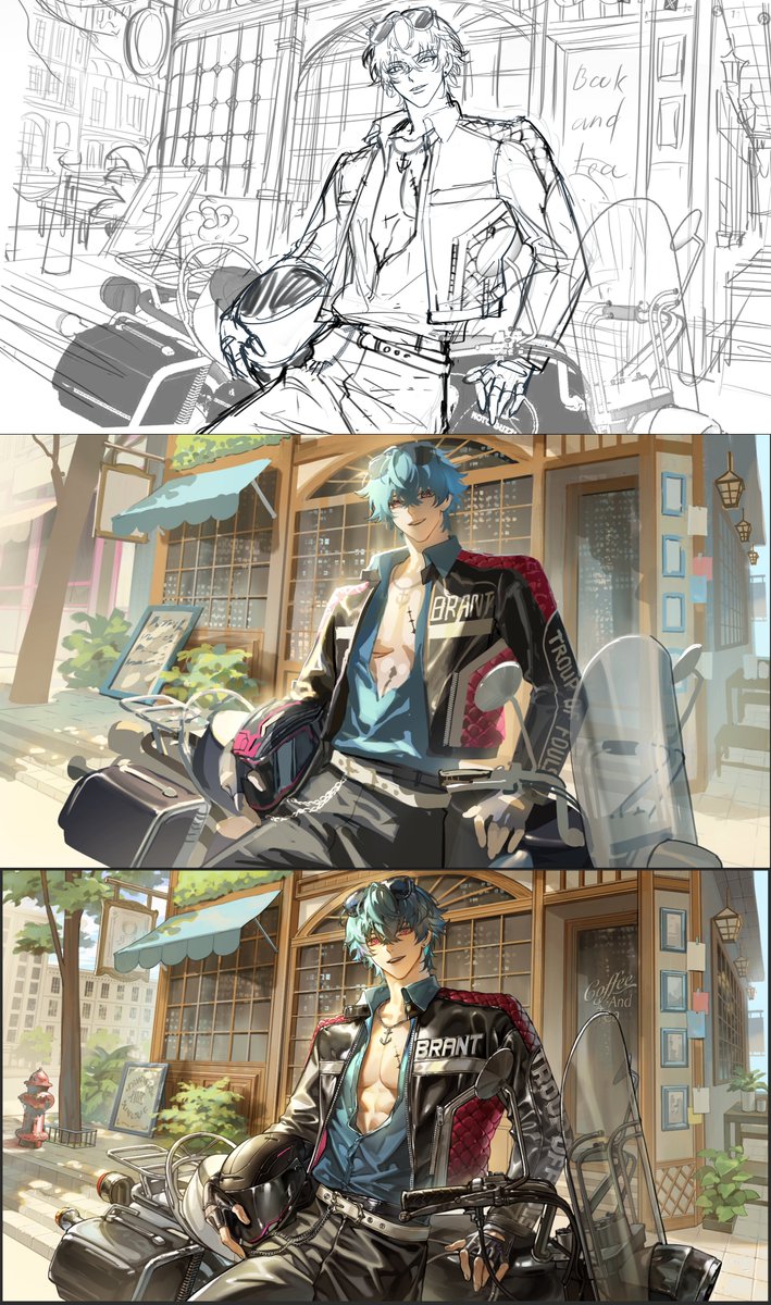 Muoimuoi_'s tweet image. Some of my work process 👐