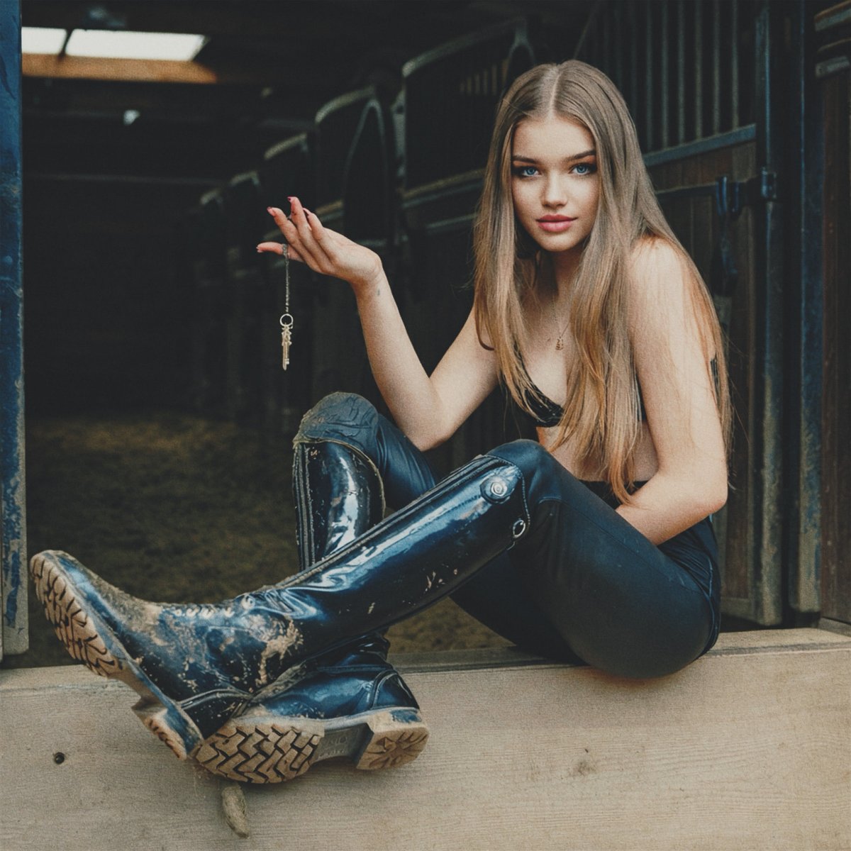 Still locked.
Still waiting.
Still paying attention.
Interesting.

Chastity keyholdress ridingboots Stablequeens