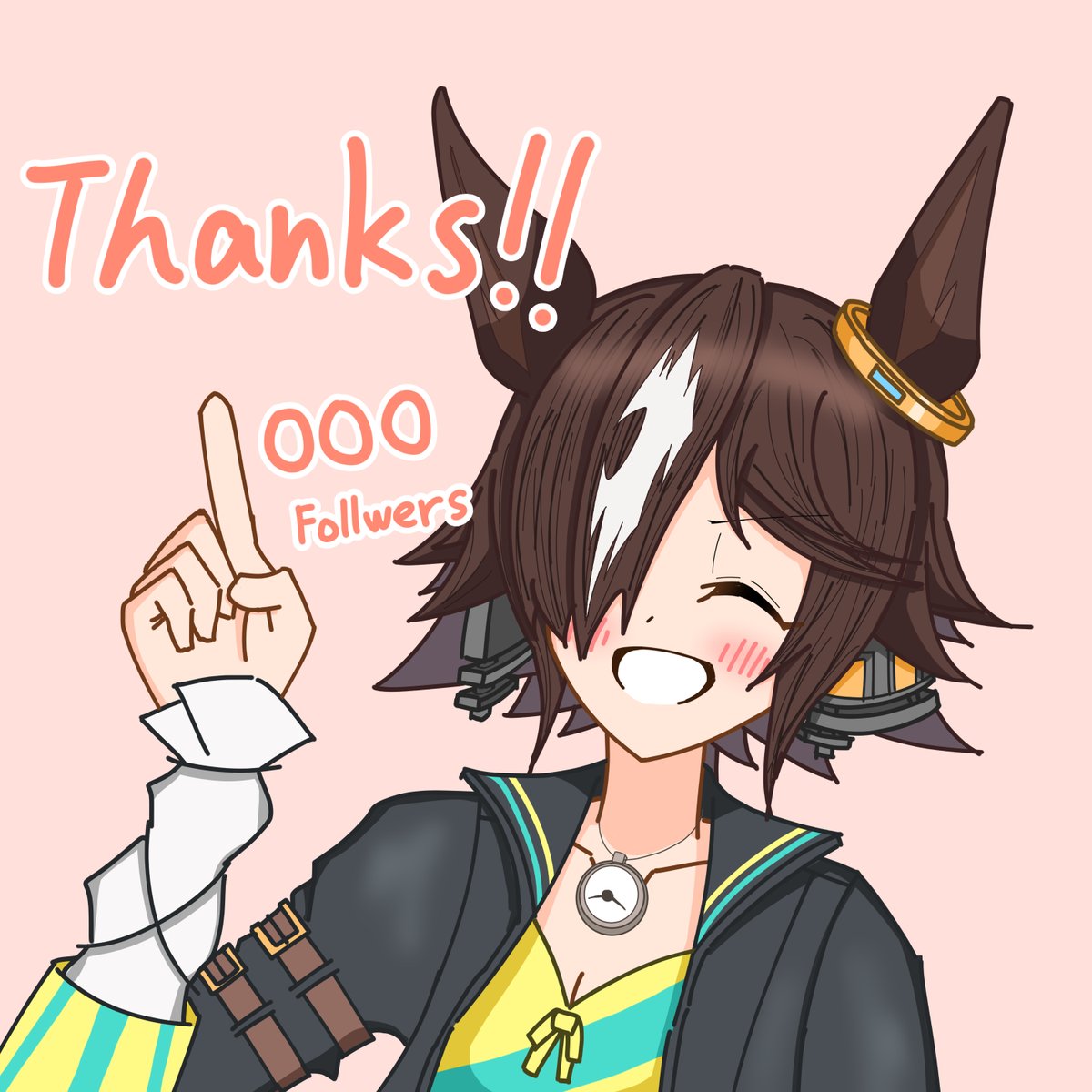 Anata_is_Great's tweet image. いつも見てくださる皆さんのお陰で1000フォロワー達成しました！3年前にウオッカを描くためだけに絵を始めた頃はこんなに見てもらえるようになるとは思いませんでした　改めてありがとうございます！！