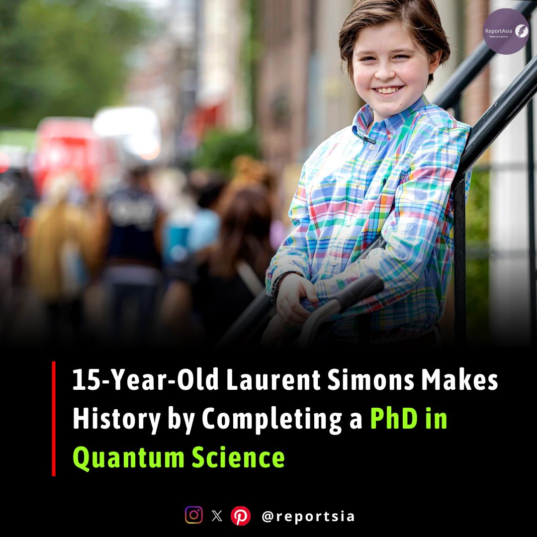 Laurent Simons, the youngest PhD recipient, standing as a beacon of intellectual advancement.