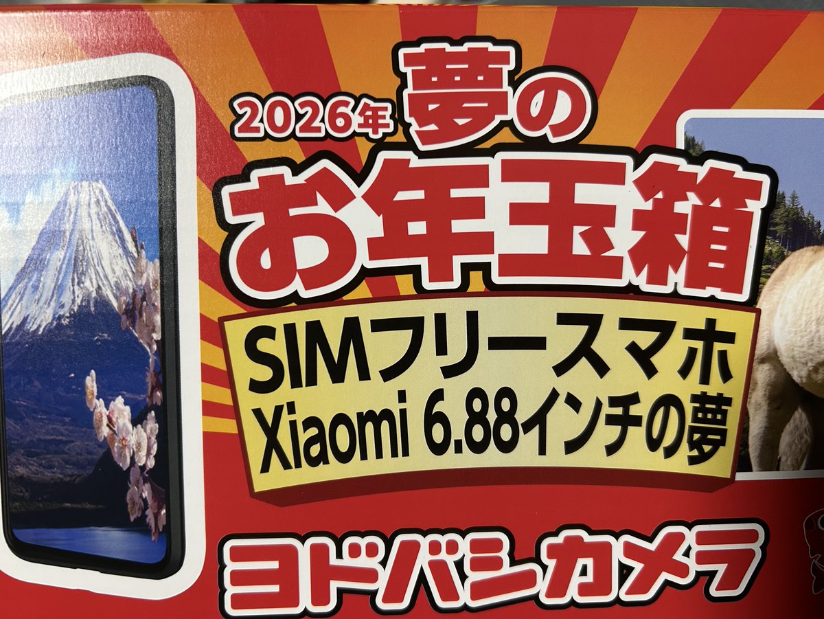 夢のお年玉箱 ヨドバシカメラ SIMフリースマホ Xiaomi 14C Redmi SIM