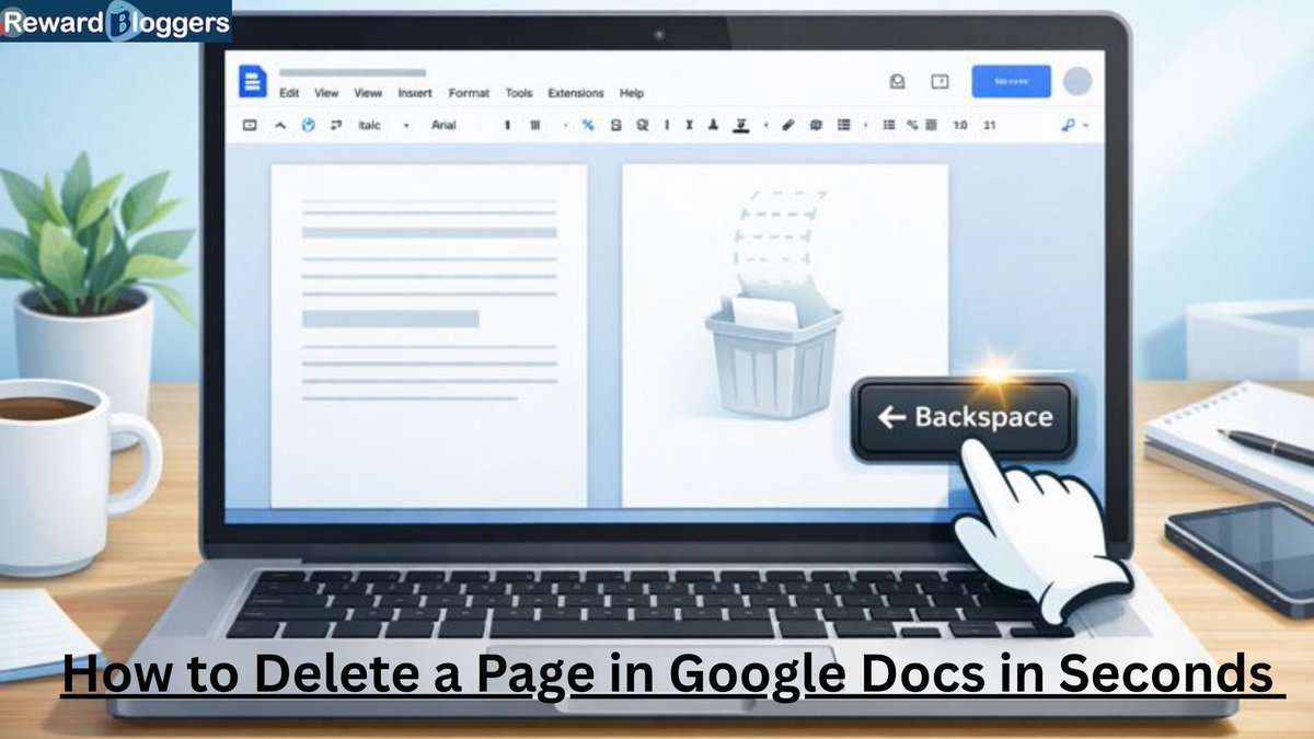 BloggersReward's tweet photo. Extra blank page in Google Docs? Don’t delete your whole document. Learn how to delete a page in Google Docs the easy way—blank pages, page breaks, and spacing issues.

https://t.co/cqPNw9SSWn

#GoogleDocs #TechTips #Productivity #StudentLife #BloggingTips #DeletePageGoogleDocs https://t.co/NUSrQuTh4H