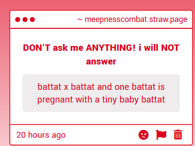 meepnesscombat's tweet image. #battat x slightly greener #battat thats pregnant with their #second child