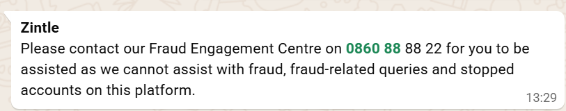embrenchiaX's tweet photo. @CapitecBankSA at its very best - To report fraud: Personal banking – call 0860 10 20 43, or WhatsApp 067 418 9565, then, the fraud line tells me this: https://t.co/Vt3rDYSVRD