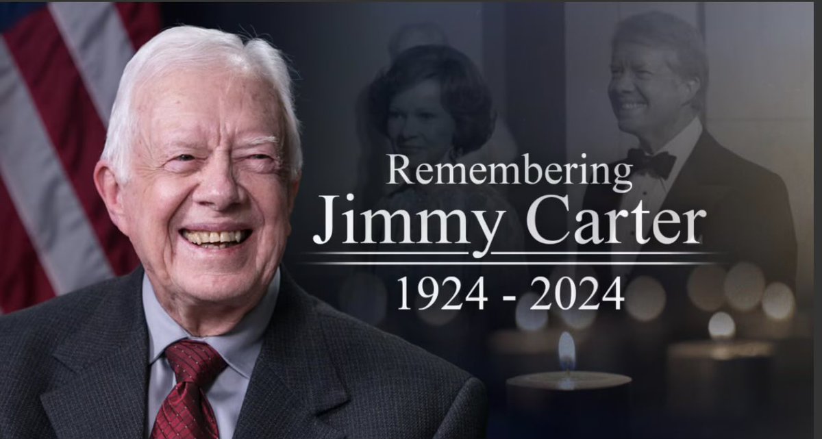 PrezWisdom's tweet image. Jimmy Carter 🇺🇸 died #OTD 2024, almost 3 months after his 100th birthday 

Carter is the first and only President who lived to be 100 years old 

#POTUS ❤️