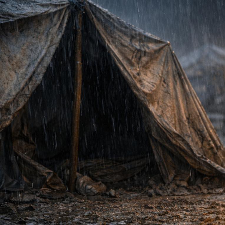 أخجل أن أشعر بالبرد،
أخجل أن أشتكي،
أخجل من دفئ بيتي،
أخجل من سقف يحميني،
ومن بطانية أغطي بها أطفالي.

أخجل من نفسي كلما تذكرت أطفالا ونساء ... لا يملكون سوى خيمة تتطاير مع الريح، وأرض مبتلة، وخوف لا يتوقف مع كل قطرة مطر.

يااااااااا رب…
كن لهم سندا حين لا سند،
ودفئا حين يغيب