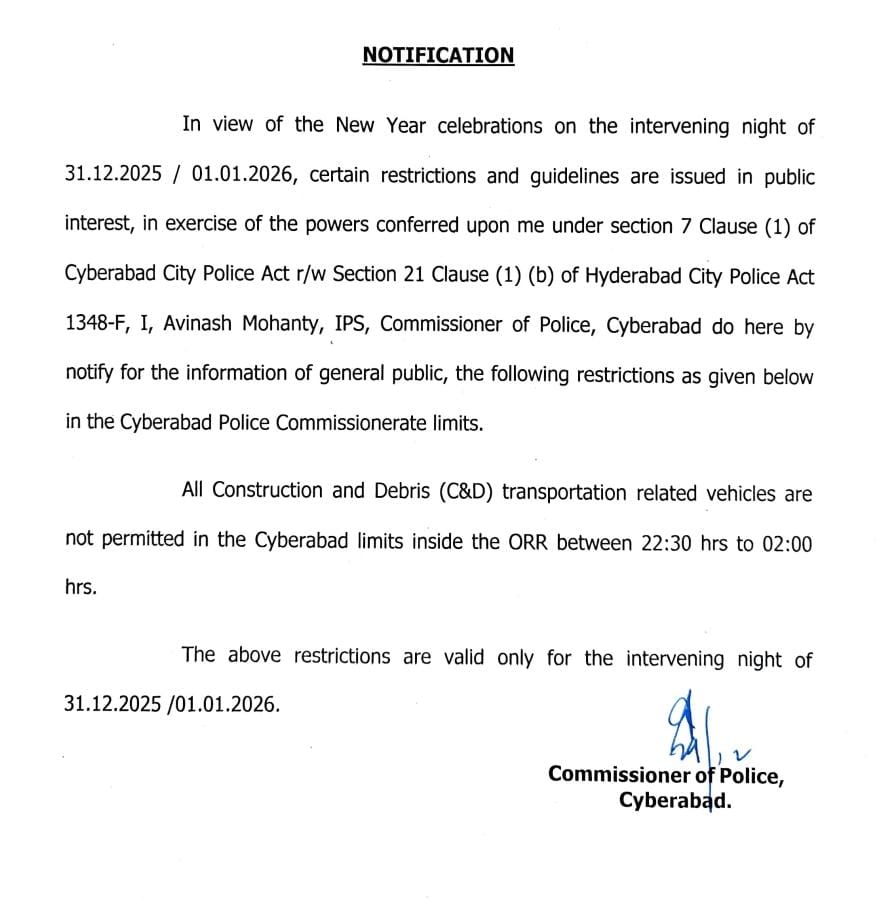 Cyberabad Police tweet media